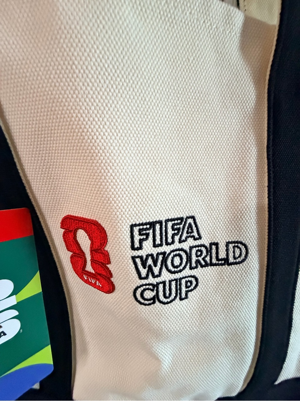 FIFA World Cup Embroidered White and Black Tote Bag